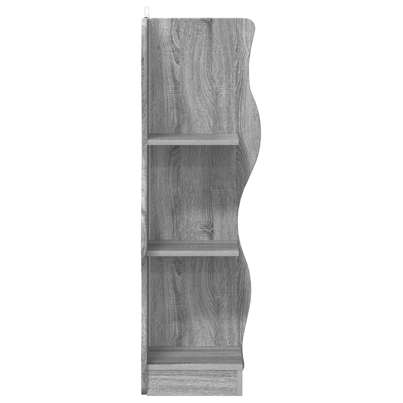 Kutna polica Siva sonoma 34 x 33 x 102 cm Konstruirano drvo