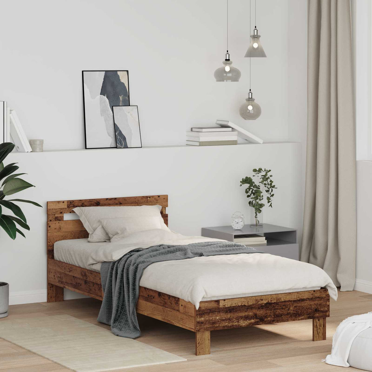 Krevetna konstrukcija Staro drvo 75 x 190 cm Konstruirano drvo