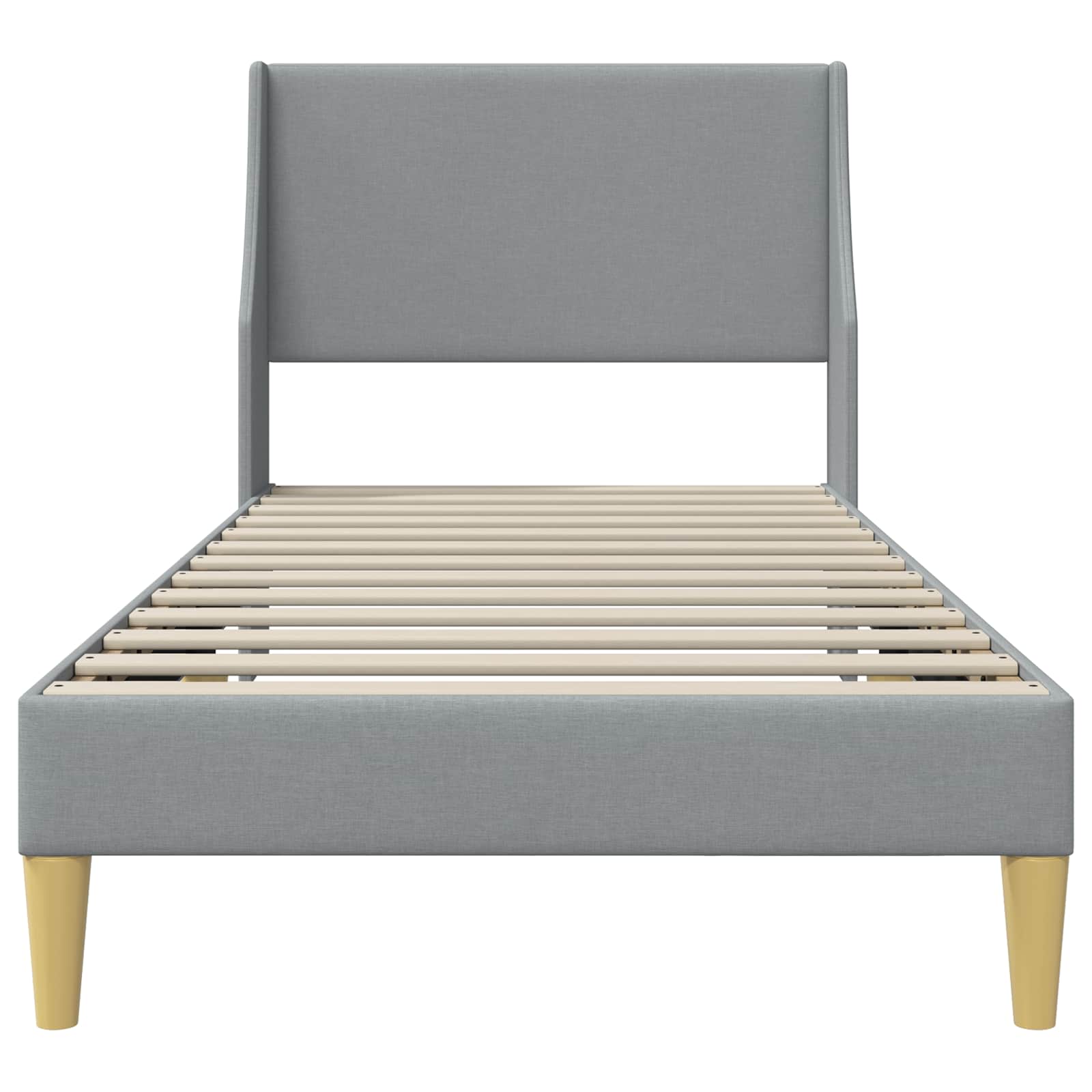 Krevetna konstrukcija Svijetlo siva 90 x 200 cm tkanina