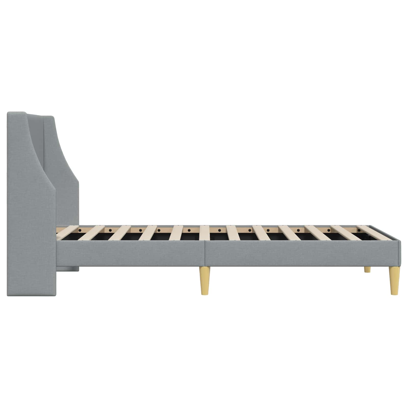 Krevetna konstrukcija Svijetlo siva 90 x 200 cm tkanina