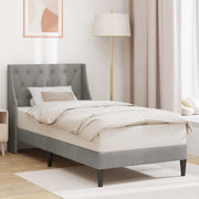 Krevetna konstrukcija Svijetlo siva 90 x 190 cm Baršun