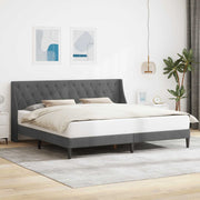 Krevetna konstrukcija Tamnosiva 183 x 213 cm Baršun