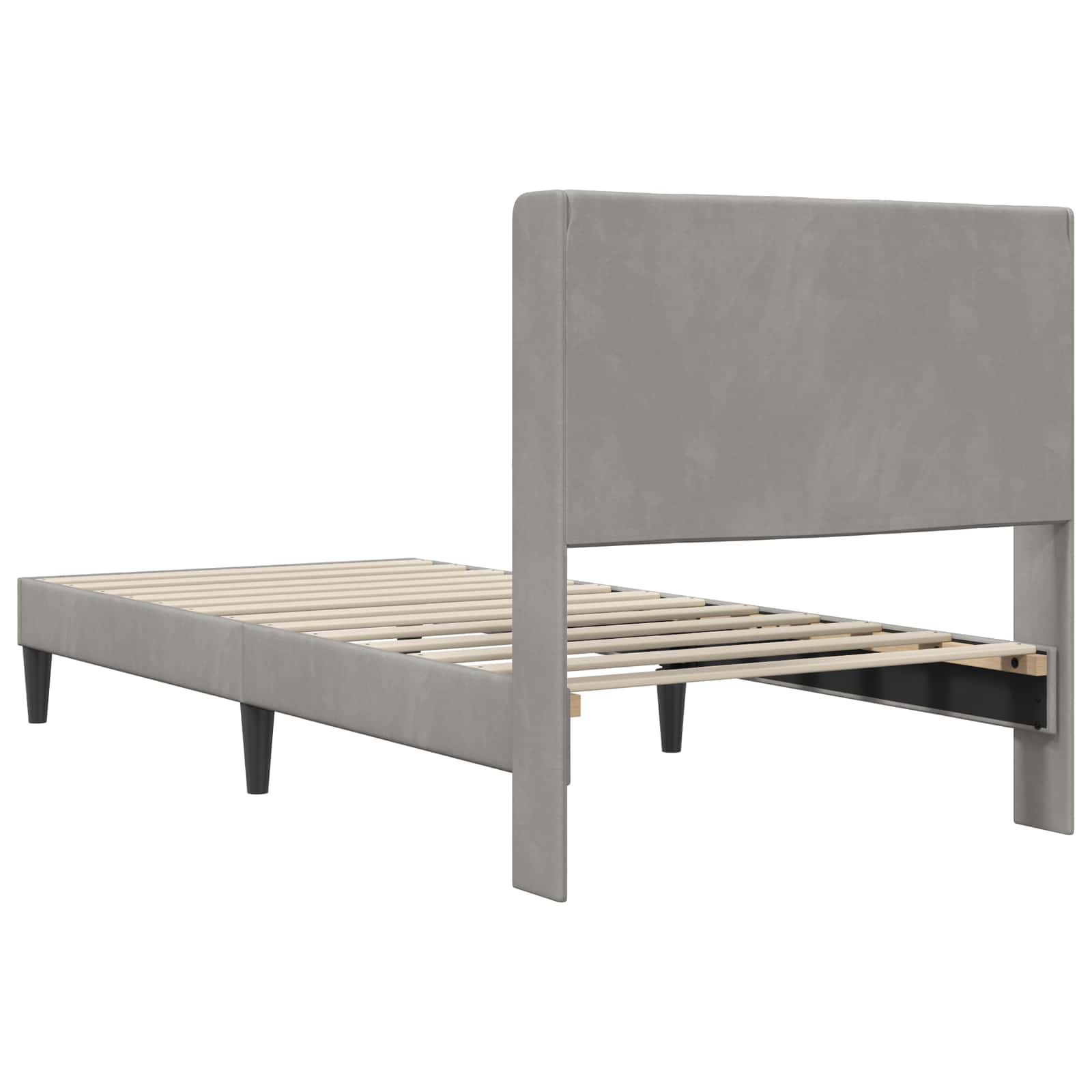 Krevetna konstrukcija Svjetlosiva 80 x 200 cm Baršun