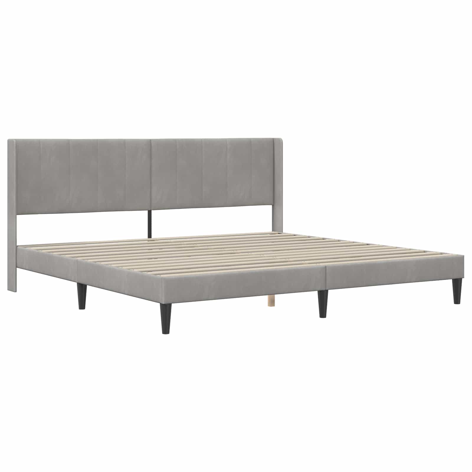 Krevetna konstrukcija Svjetlosiva 180 x 200 cm Baršun