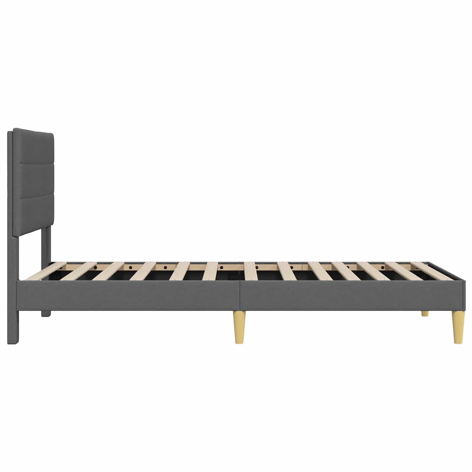 Krevetna konstrukcija Tamnosiva 80 x 200 cm Tkanina