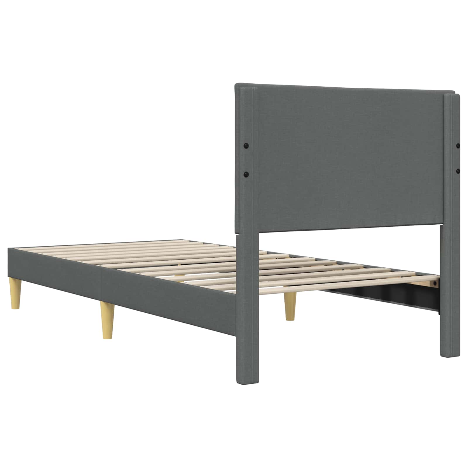Krevetna konstrukcija Tamnosiva 90 x 200 cm Tkanina