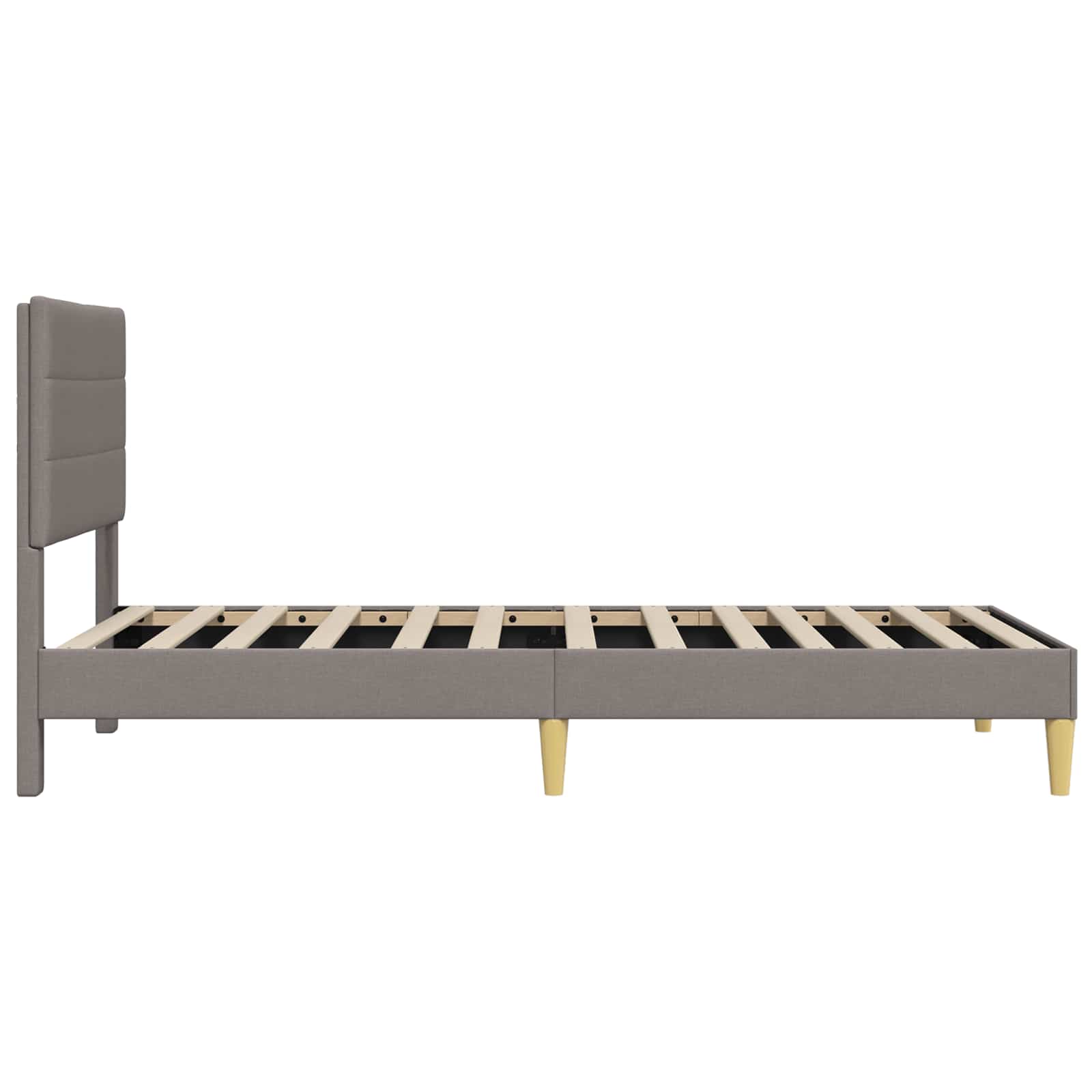 Krevetna konstrukcija Sivosmeđa 90 x 200 cm Tkanina
