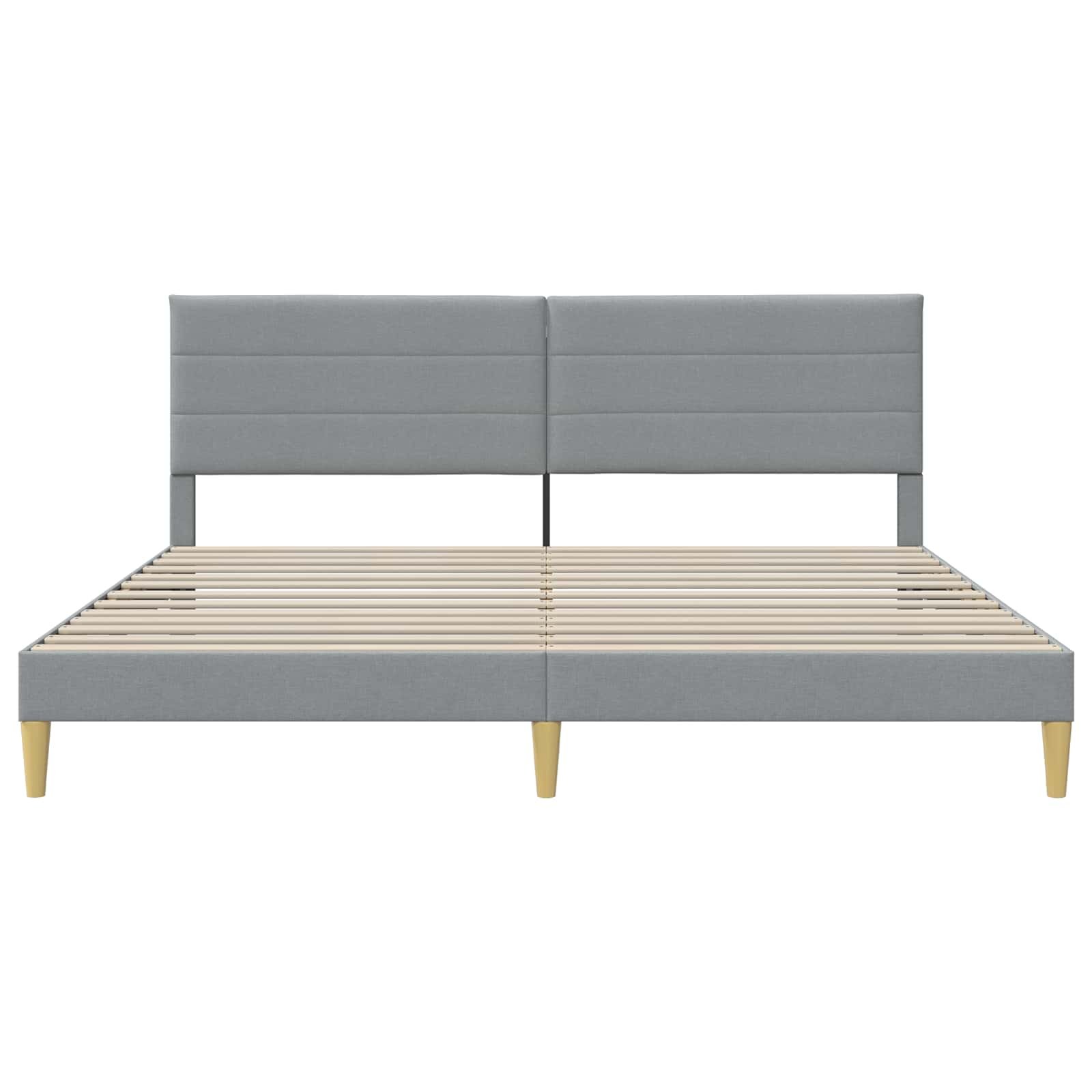 Krevetna konstrukcija Svjetlosiva 200 x 200 cm Tkanina