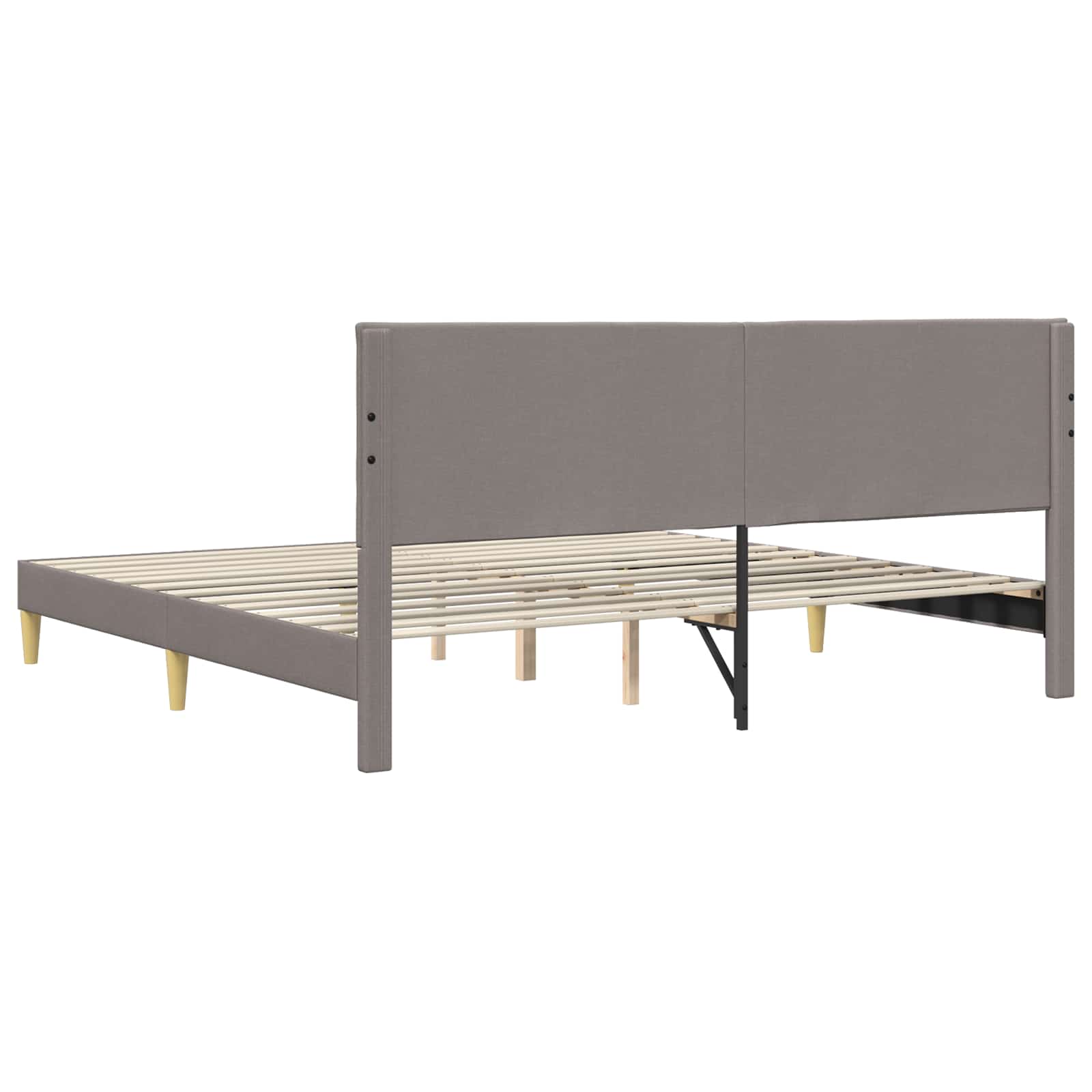 Krevetna konstrukcija Sivosmeđa 200 x 200 cm Tkanina