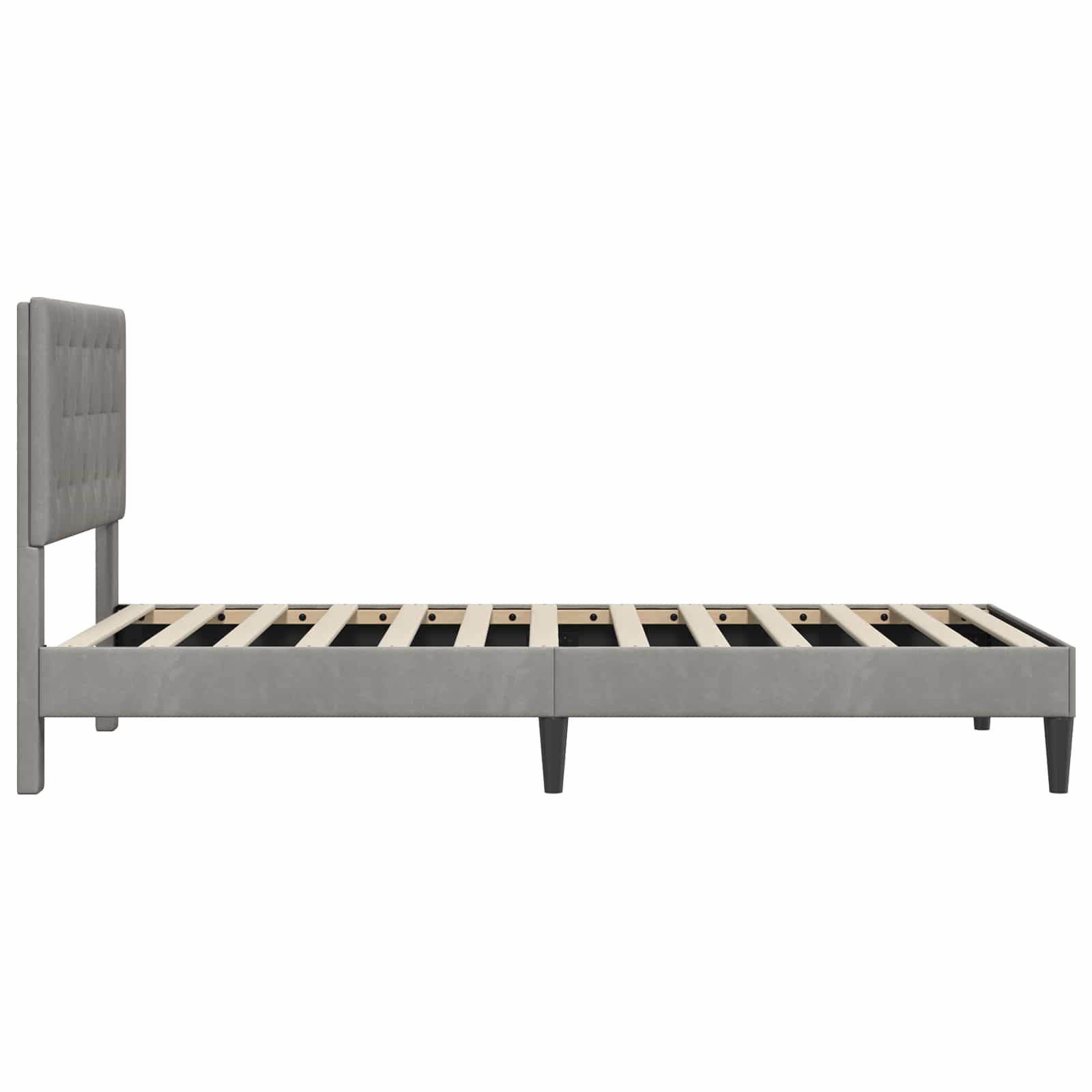 Krevetna konstrukcija Svjetlosiva 80 x 200 cm Baršun