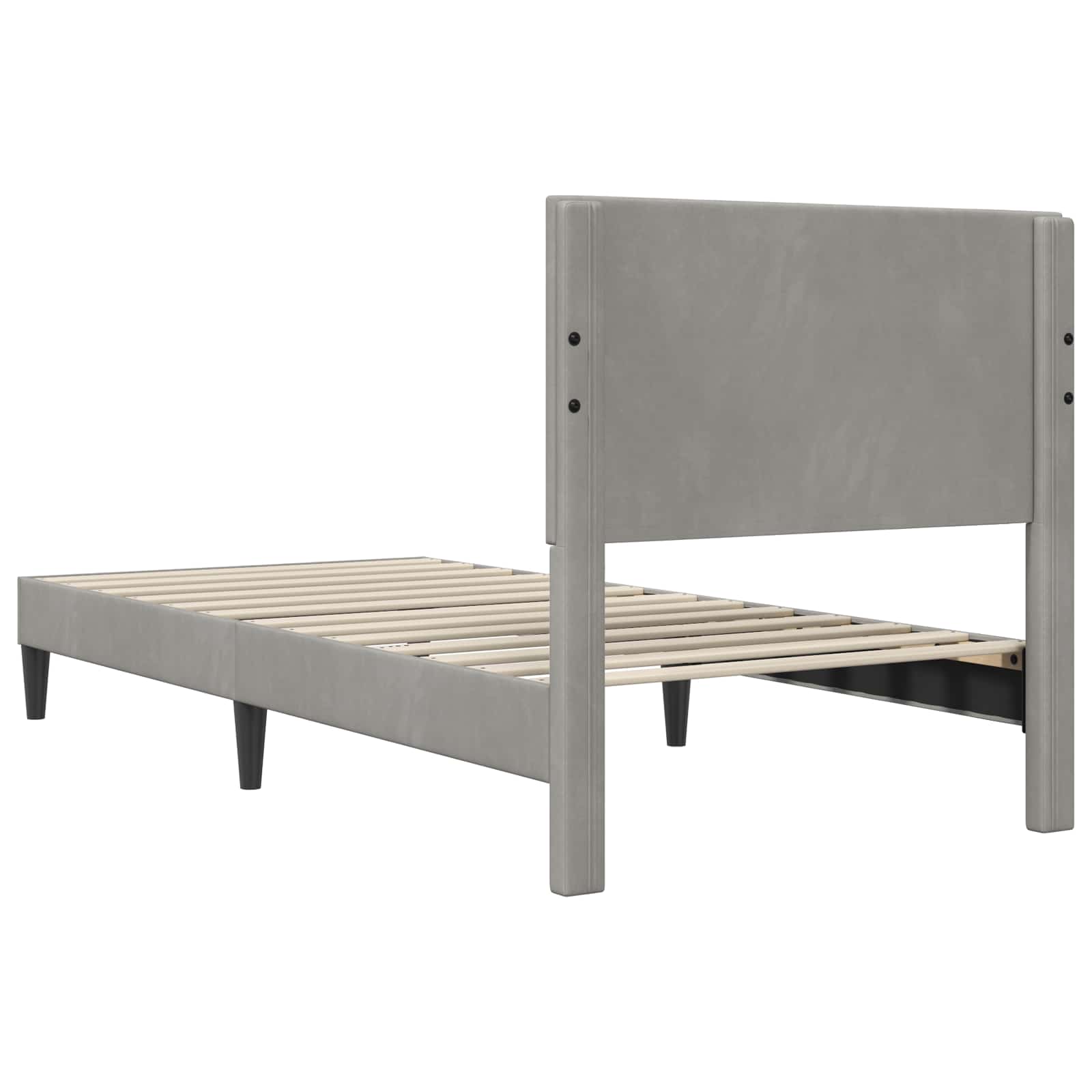 Krevetna konstrukcija Svjetlosiva 100 x 200 cm Baršun