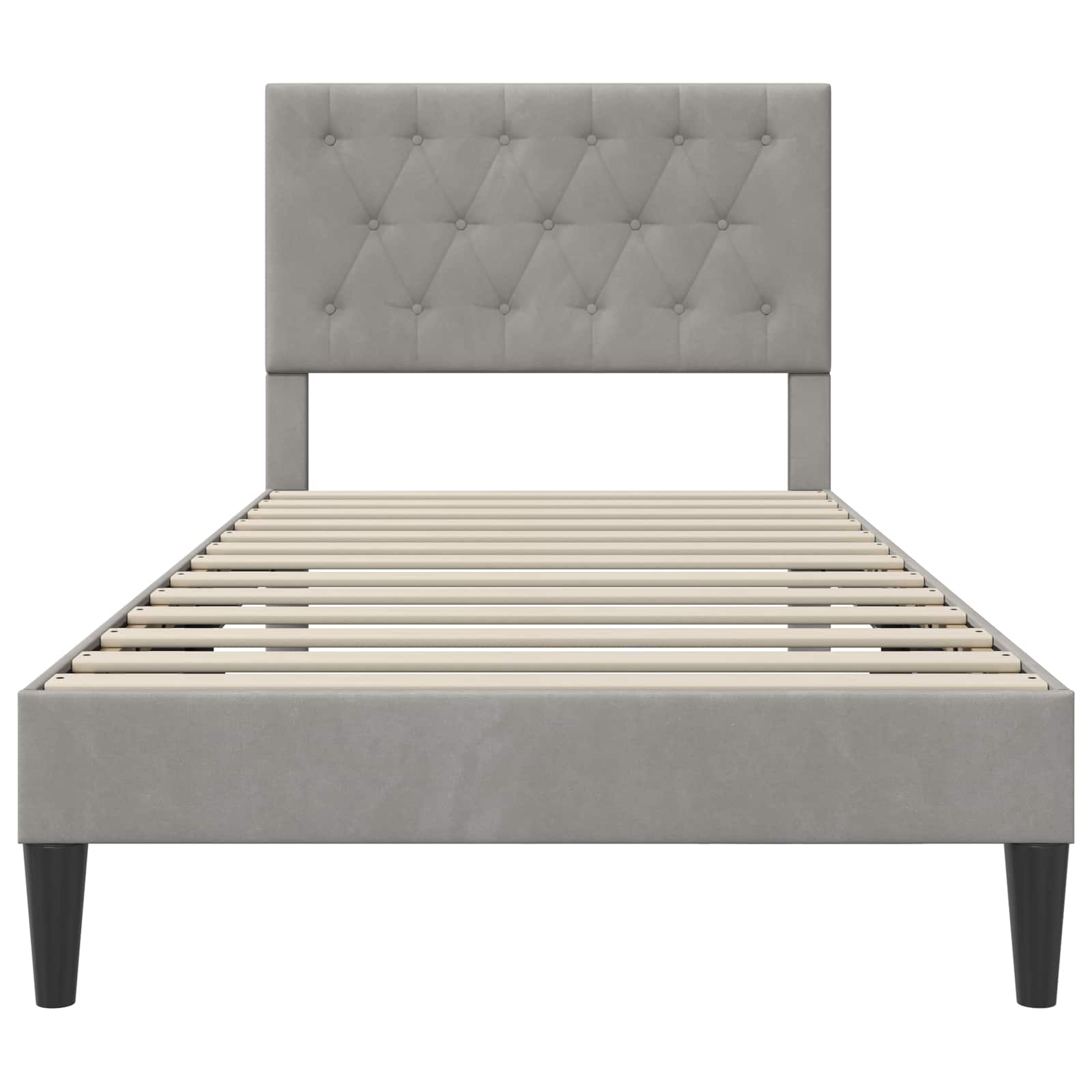 Krevetna konstrukcija Svjetlosiva 100 x 200 cm Baršun