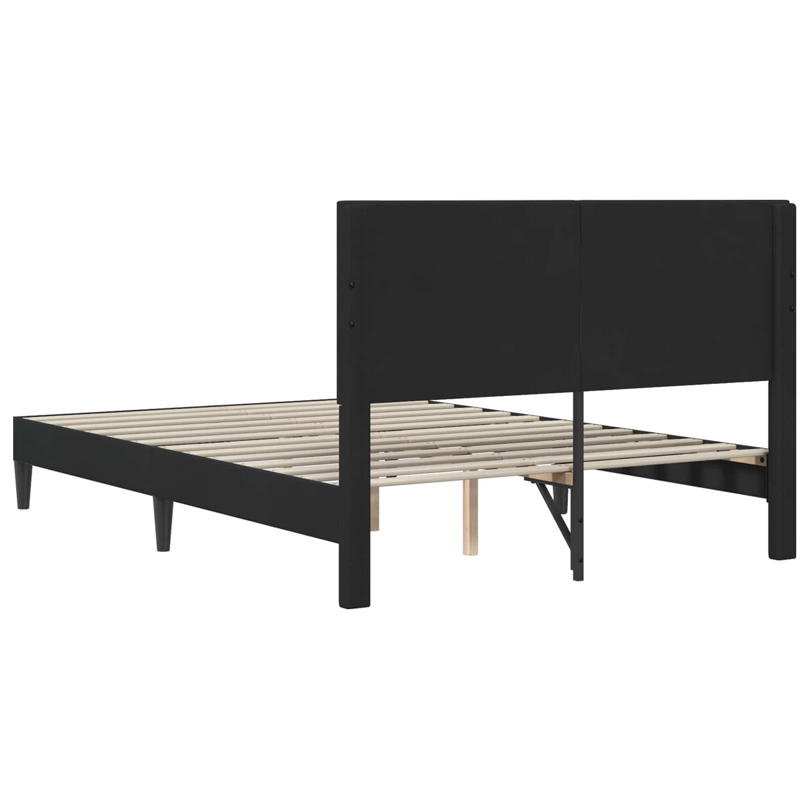 Krevetna konstrukcija s uzglavljem Crna 120 x 200 cm Baršun