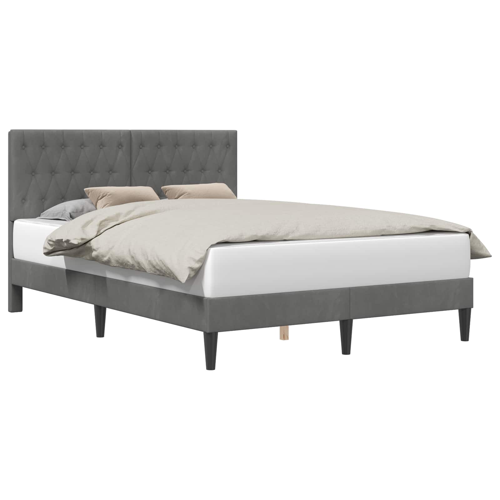 Krevetna konstrukcija Tamnosiva 140 x 190 cm Baršun