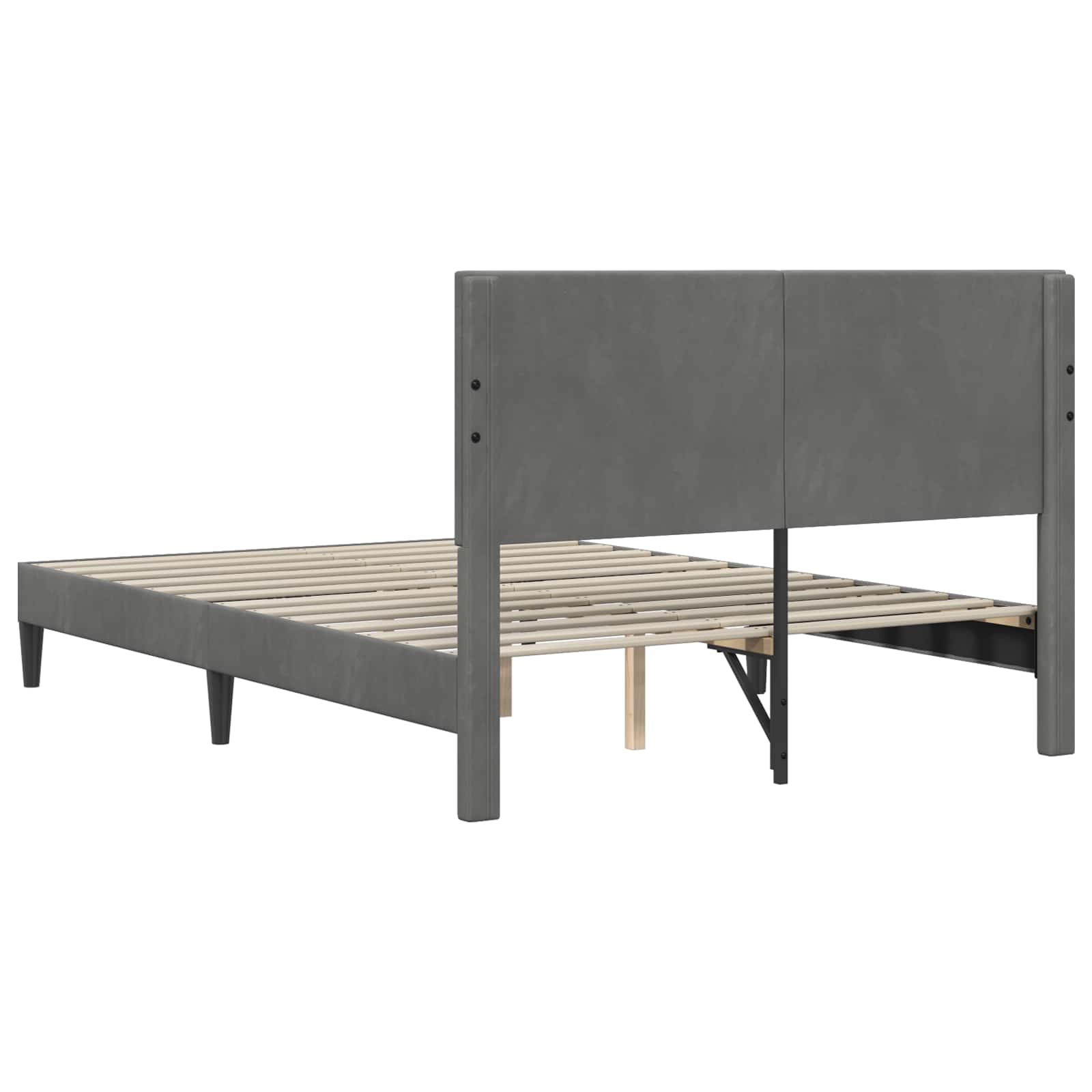Krevetna konstrukcija Tamnosiva 160 x 200 cm Baršun