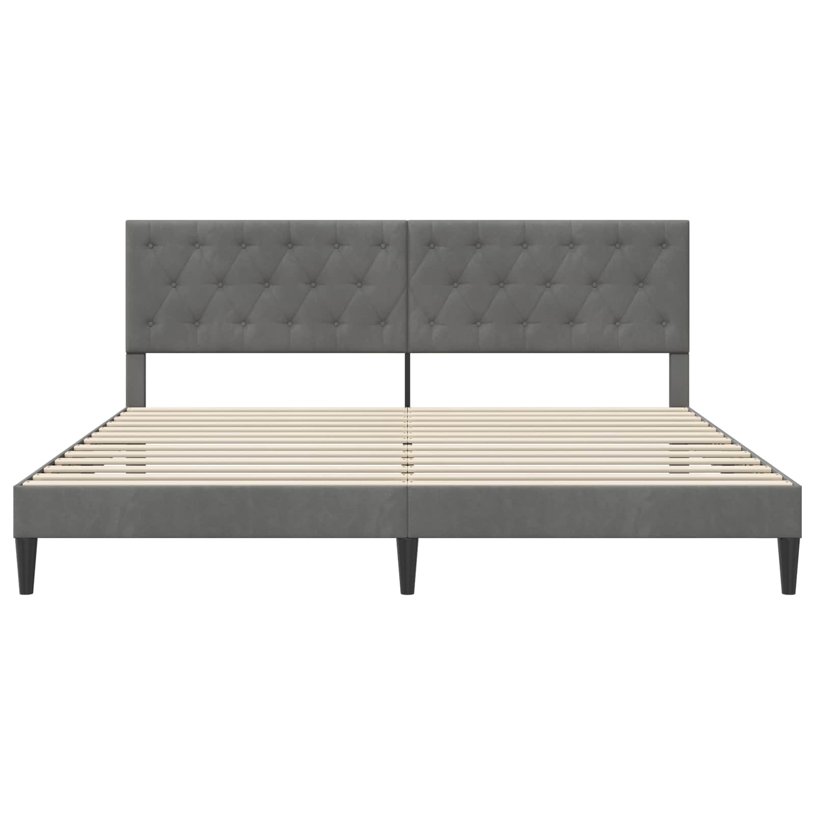 Krevetna konstrukcija Tamnosiva 200 x 200 cm Baršun