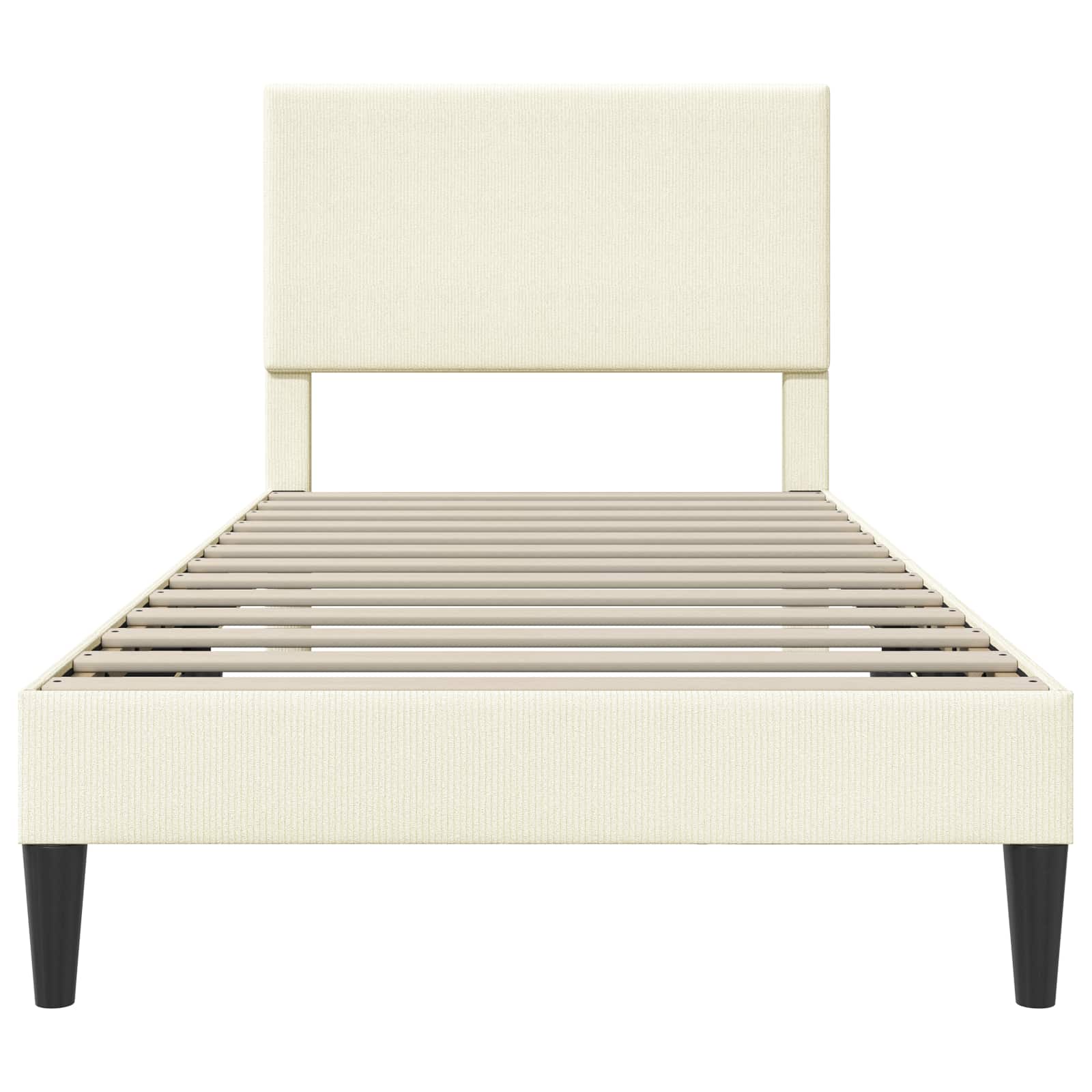 Krevetna konstrukcija Krem 90 x 190 cm Kordura tekstil