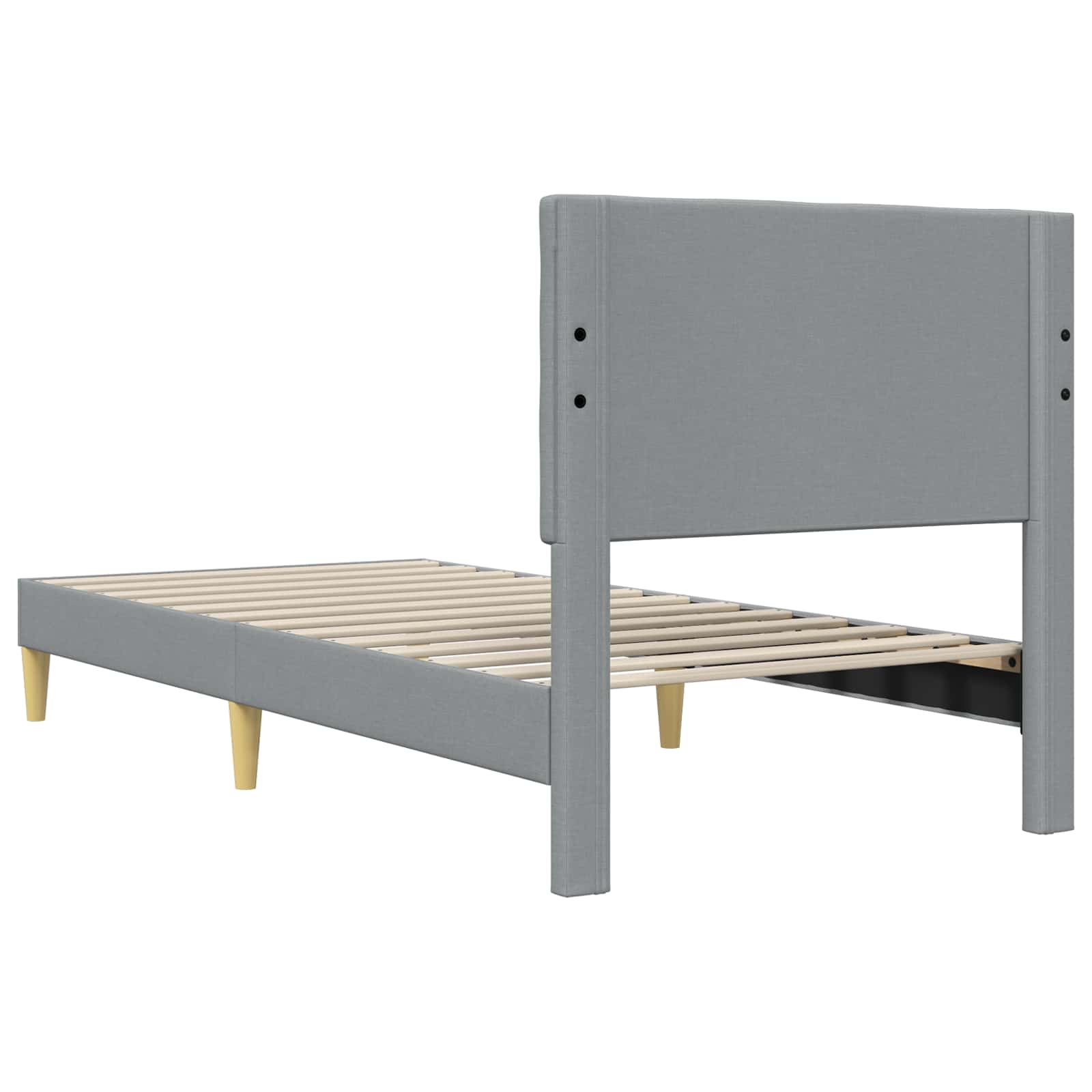 Krevetna konstrukcija Svjetlosiva 90 x 200 cm Tkanina