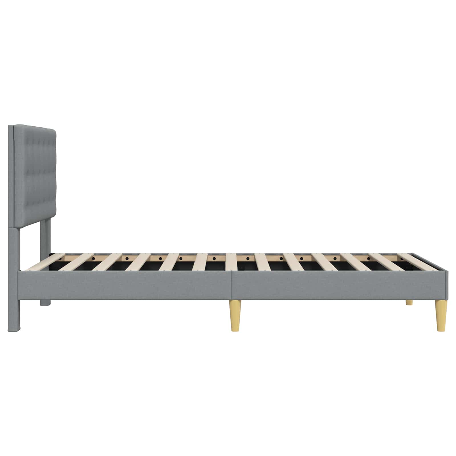 Krevetna konstrukcija Svjetlosiva 90 x 200 cm Tkanina
