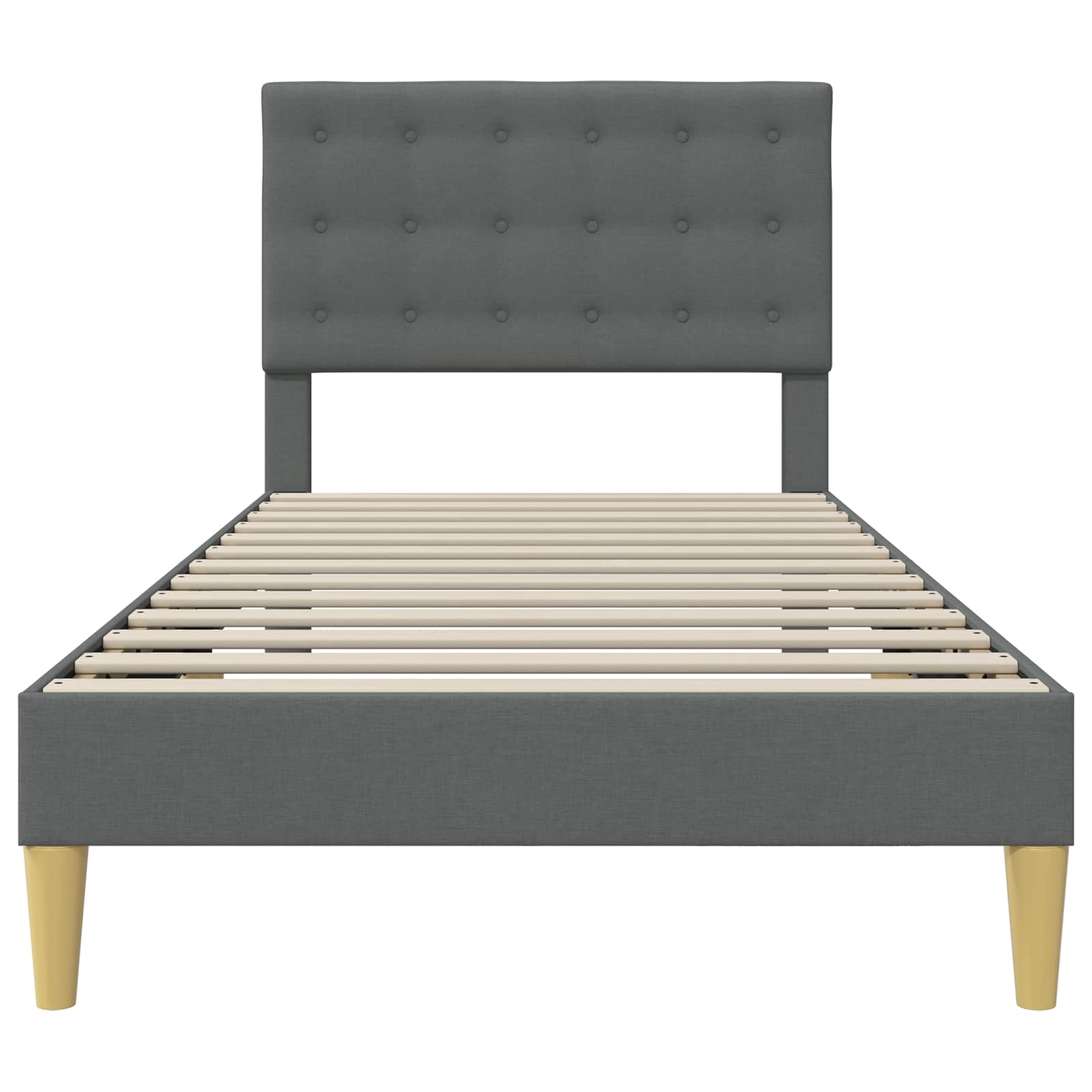 Krevetna konstrukcija Tamnosiva 100 x 200 cm Tkanina