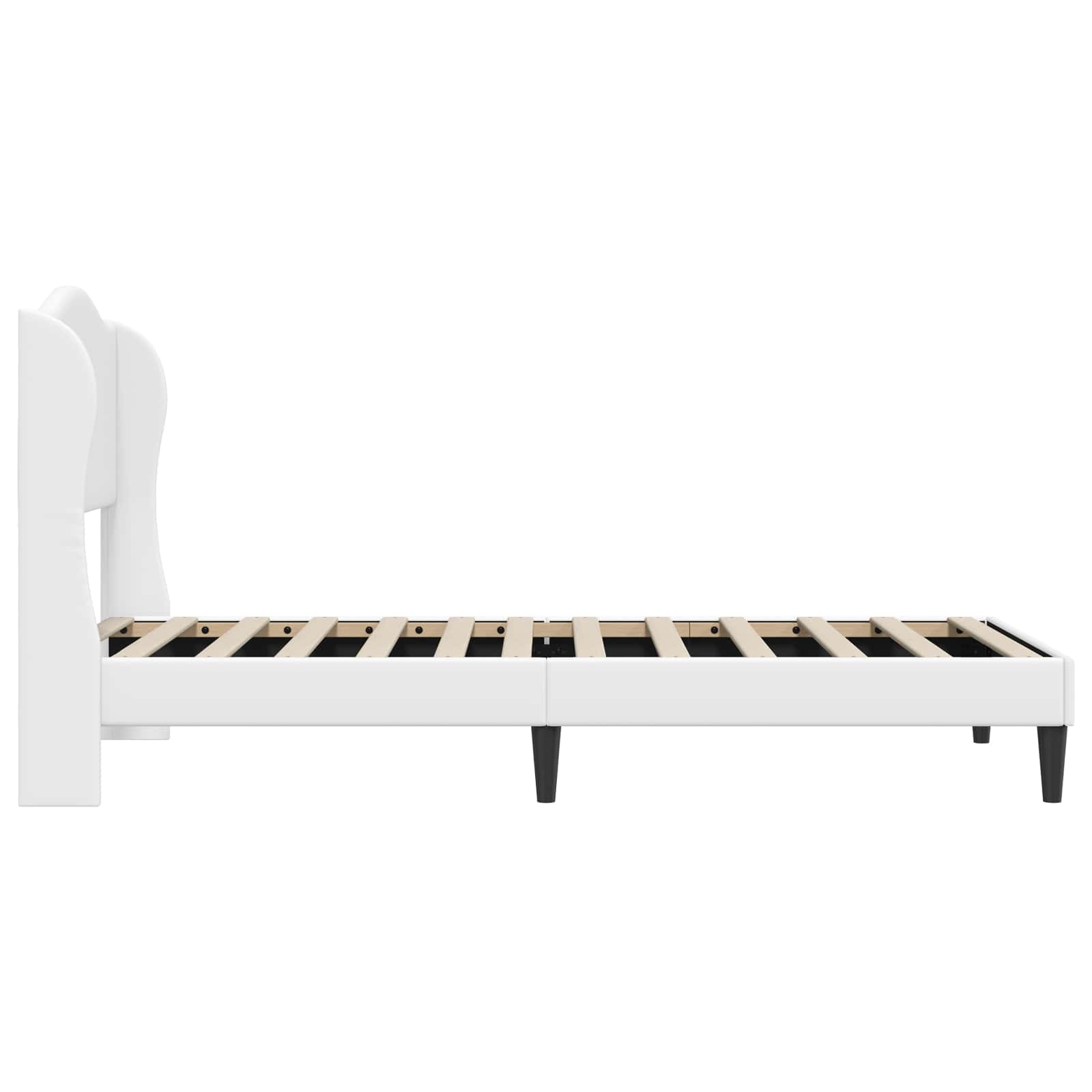 Krevetna konstrukcija Bijela 90 x 190 cm Umjetna koža