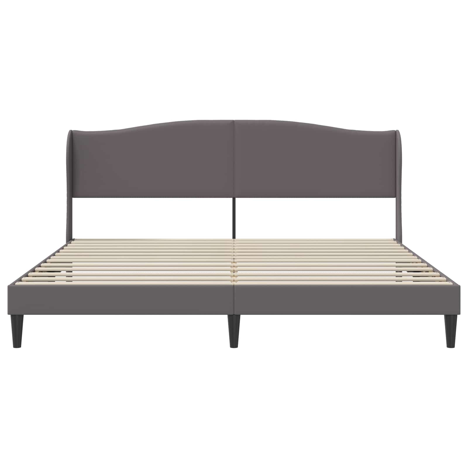 Krevetna konstrukcija Siva 200 x 200 cm Umjetna koža
