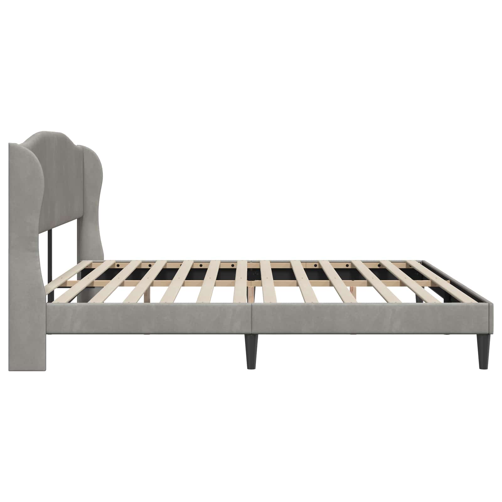 Krevetna konstrukcija Svjetlosiva 200 x 200 cm Baršun