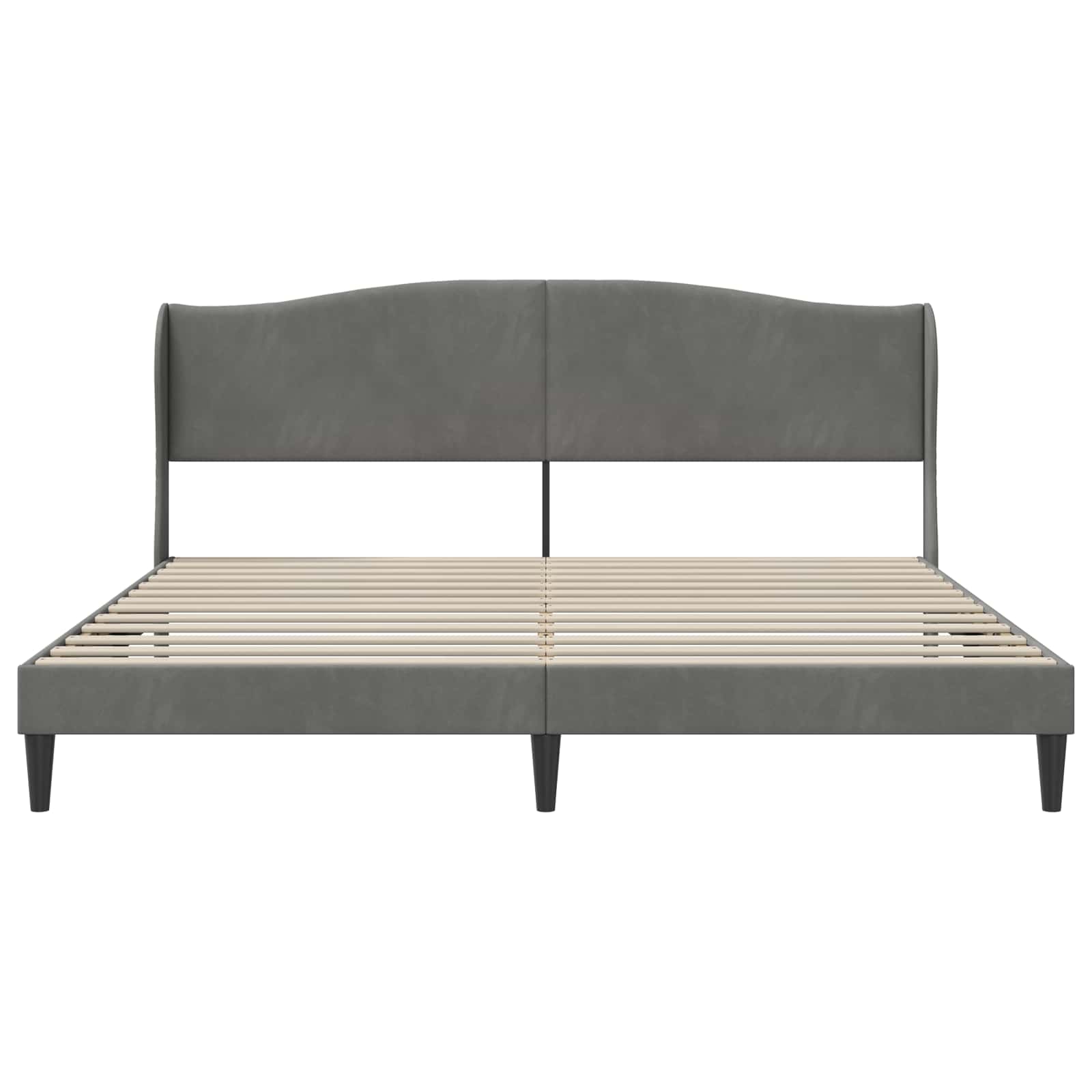 Krevetna konstrukcija Tamnosiva 200 x 200 cm Baršun