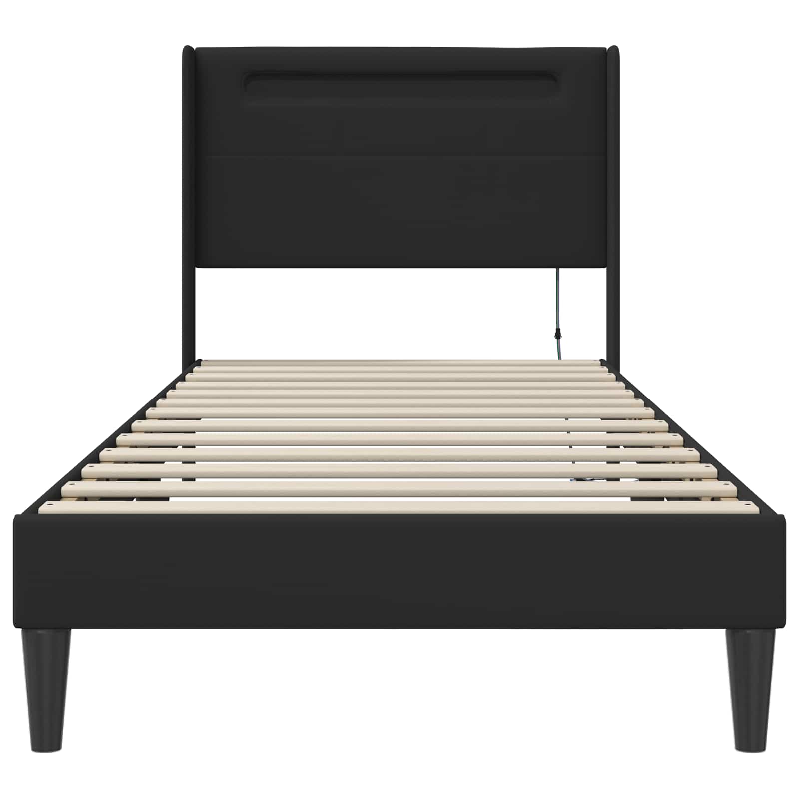 Krevetna konstrukcija Crna 90 x 200 cm Umjetna koža