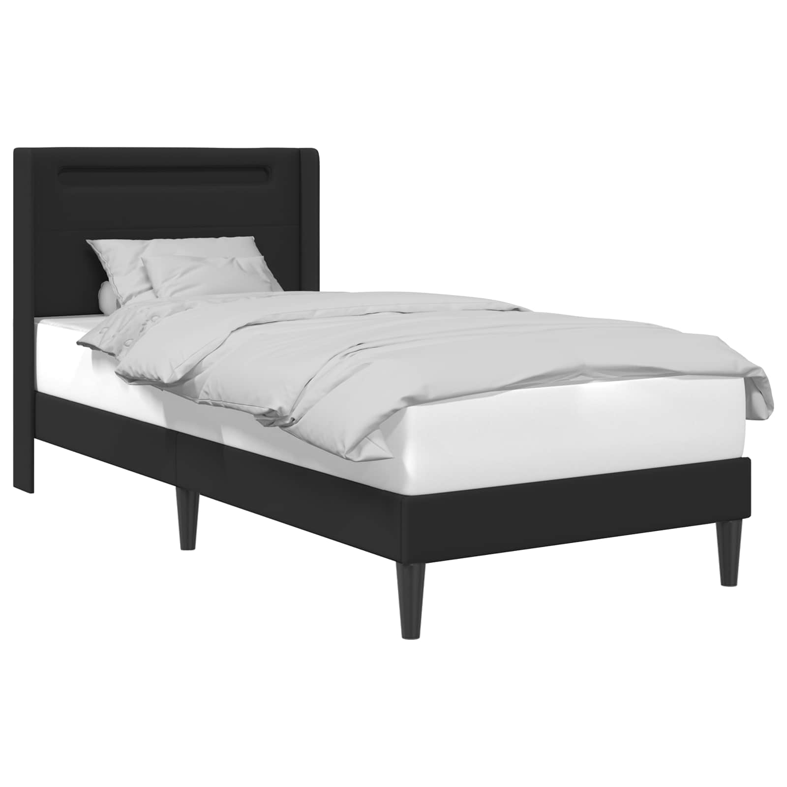 Krevetna konstrukcija Crna 90 x 200 cm Umjetna koža