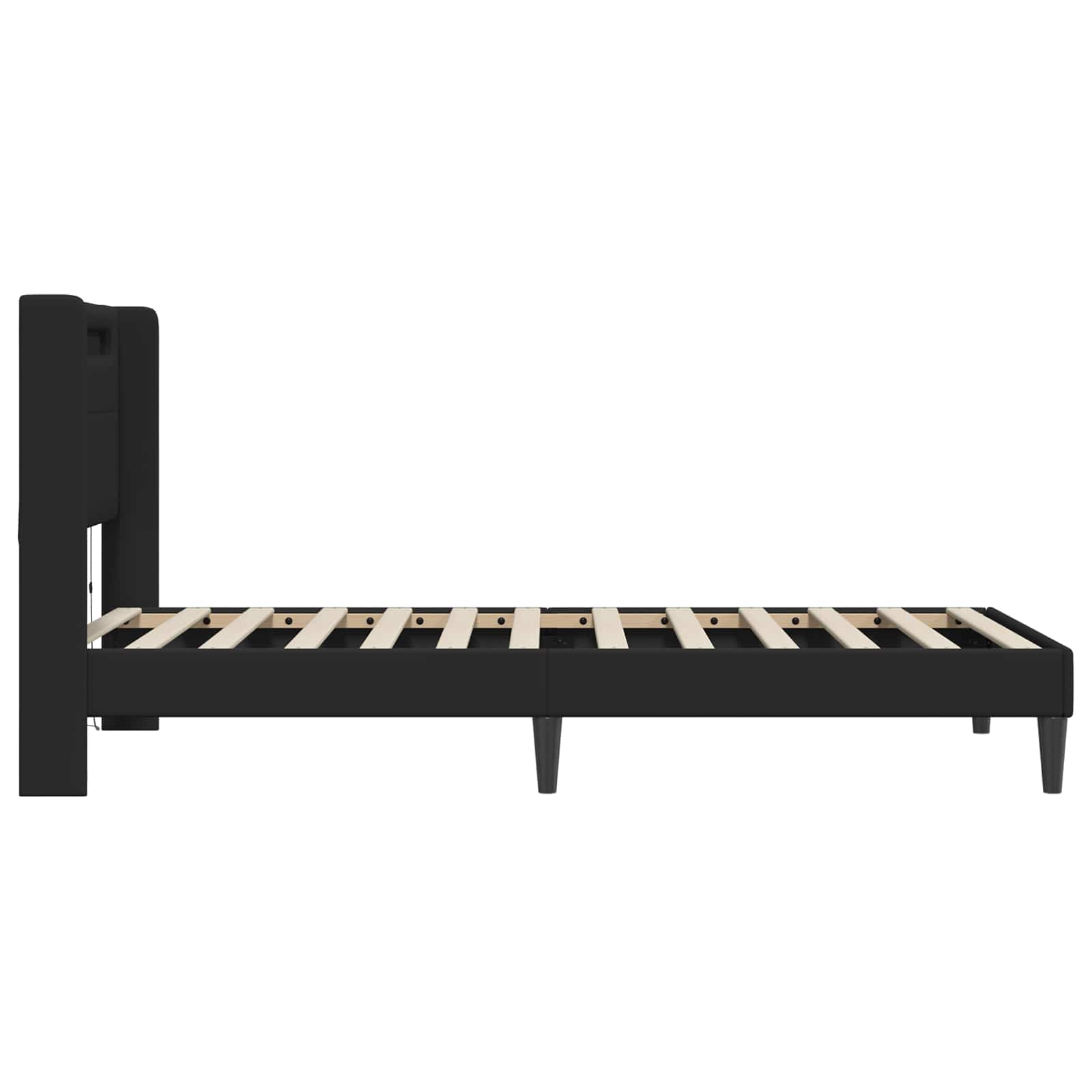Krevetna konstrukcija Crna 90 x 200 cm Umjetna koža