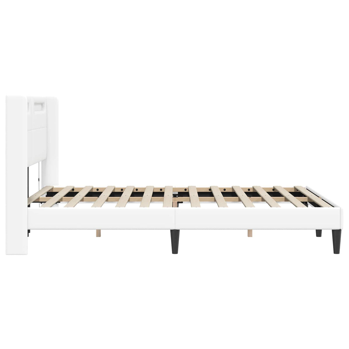 Krevetna konstrukcija Bijela 120 x 200 cm Umjetna koža