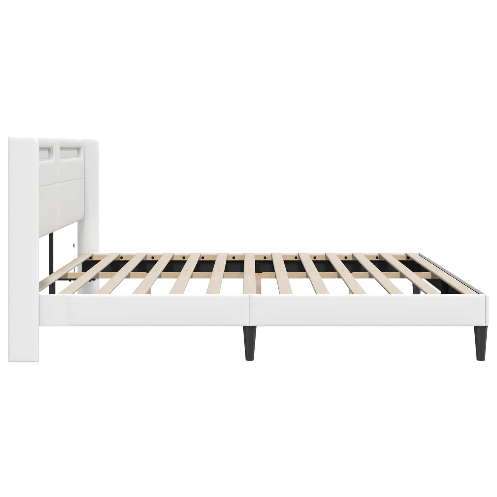 Krevetna konstrukcija Bijela 180 x 200 cm Umjetna koža