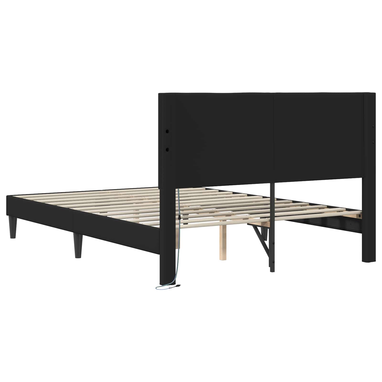 Krevetna konstrukcija Crna 120 x 200 cm Umjetna koža