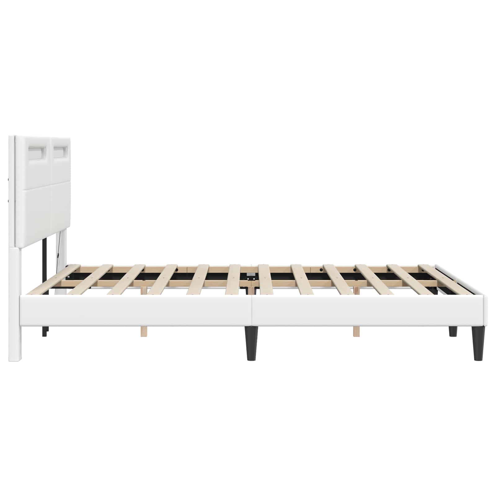 Krevetna konstrukcija Bijela 120 x 200 cm Umjetna koža