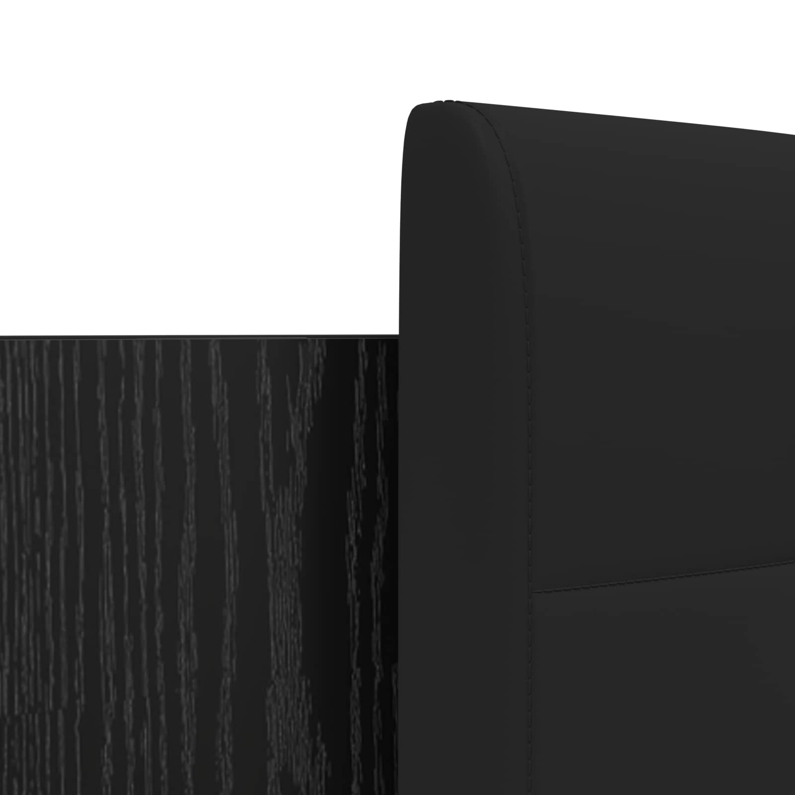Okvir kreveta s uzglavljem s uzglavljem Crni hrast 150 x 200 cm