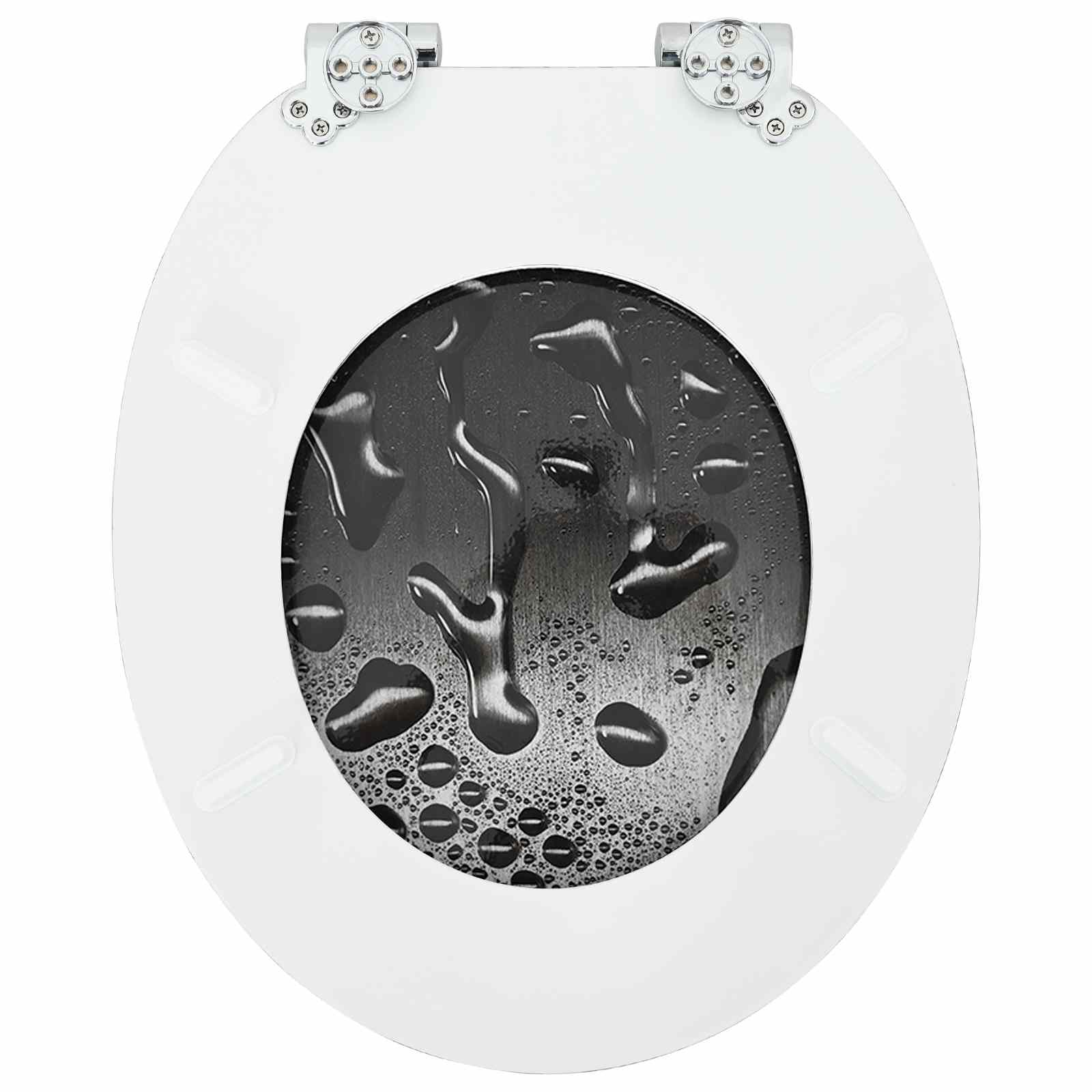 Toaletna sjedala s mekim zatvaranjem 2 pcs Sivi 44 x 38 cm