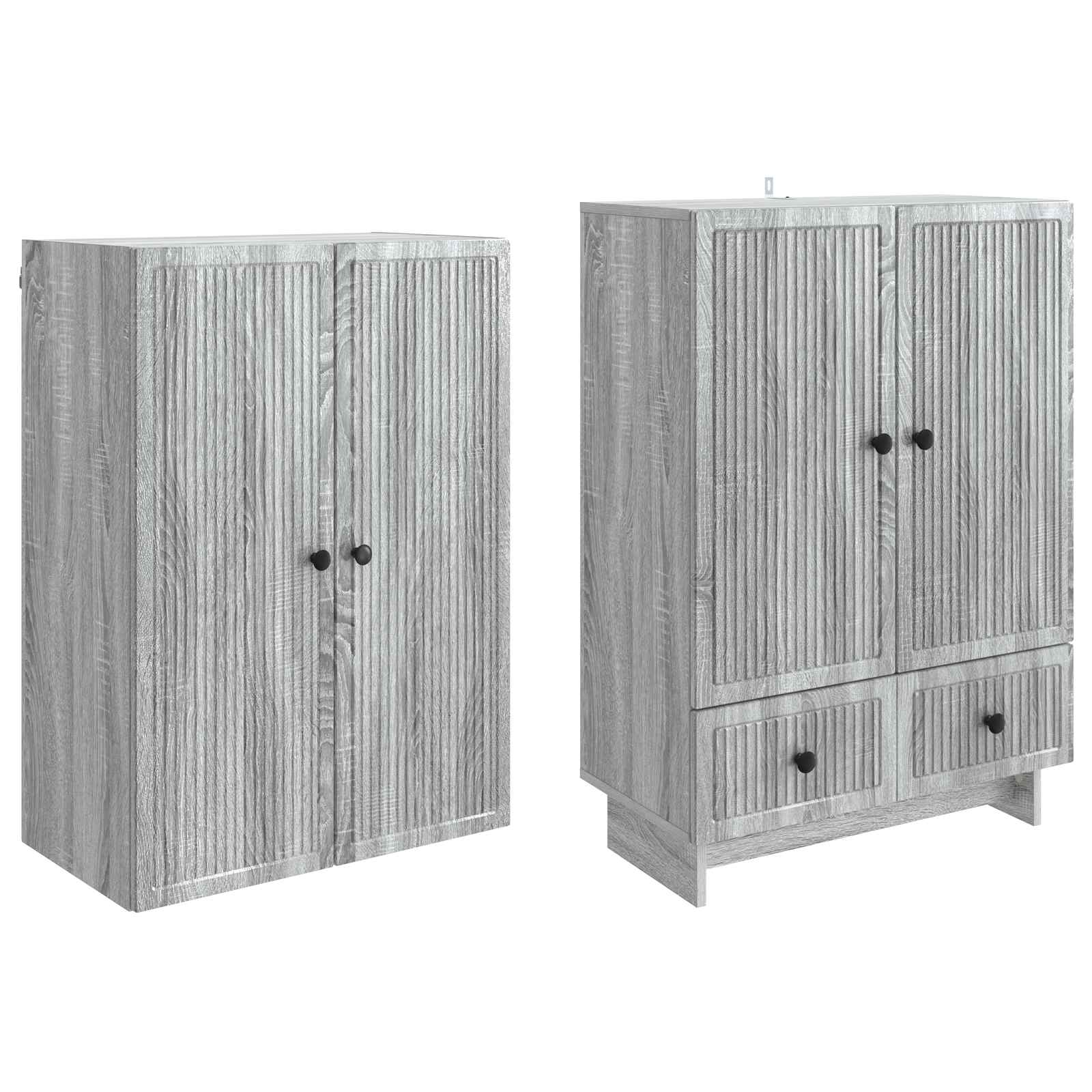 Set ormara 2 pcs Siva Sonoma 66 x 34,5 x 95 cm