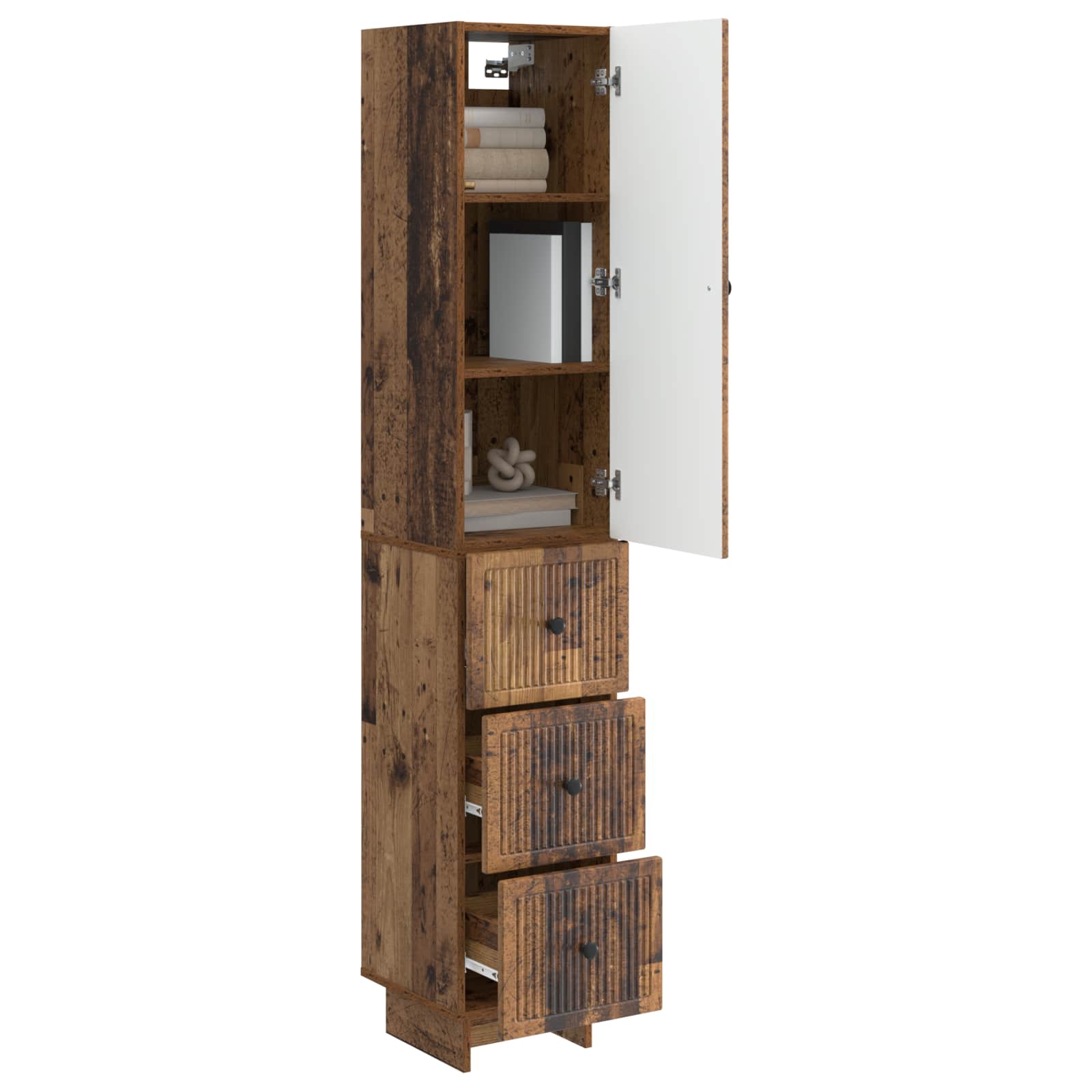 Set ormara 2 pcs Staro drvo 33 x 34,5 x 90 cm Konstruirano drvo