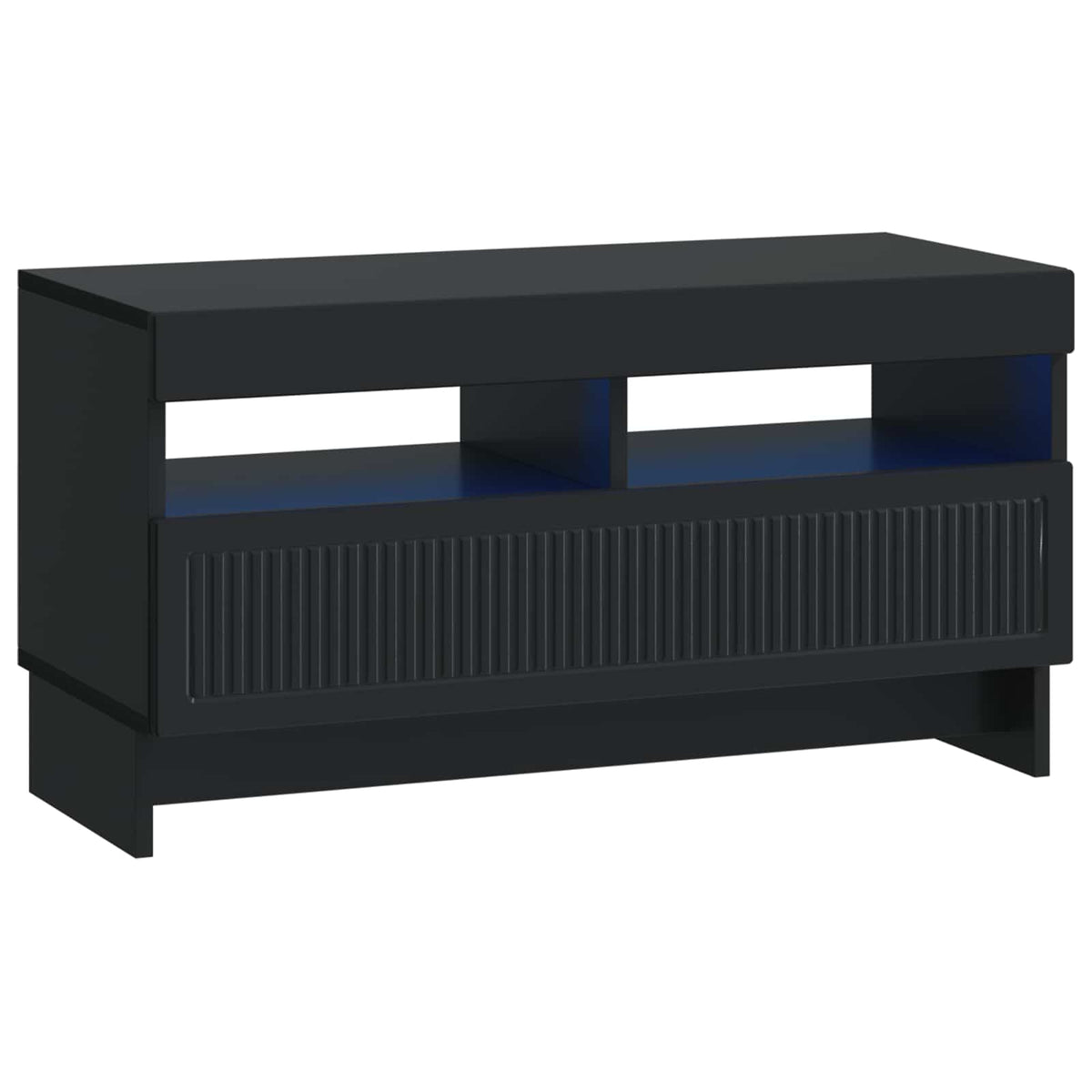 5-dijelni LED TV ormarić Crna Konstruirano drvo