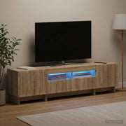 3-dijelni LED TV kabinet EDE Hrast sonoma Konstruirano drvo