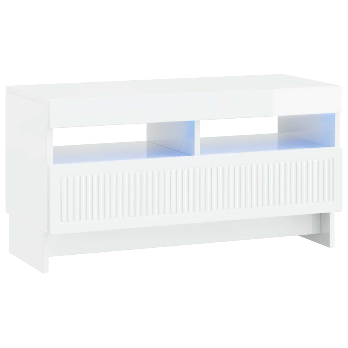 5-dijelni LED TV ormarić Bijela visokog sjaja Konstruirano drvo