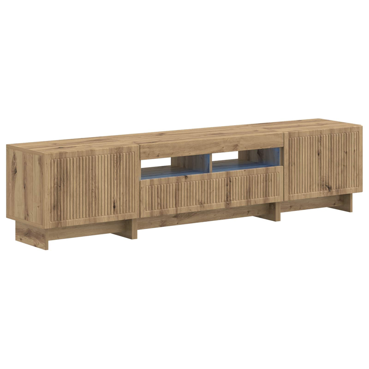 5-dijelni LED TV ormarić Hrast artisan Konstruirano drvo
