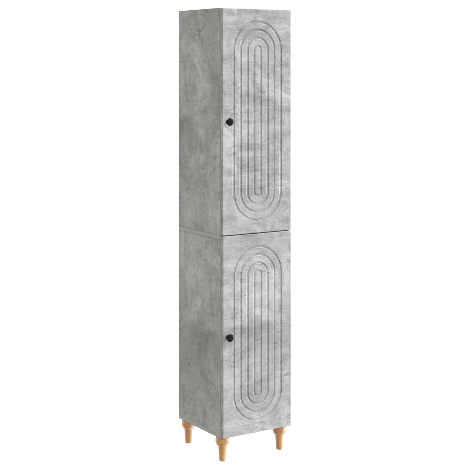 Set ormara 2 pcs Betonska siva Konstruirano drvo