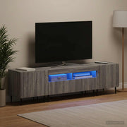 3-dijelni LED TV kabinet ZWOLLE Siva Sonoma Konstruirano drvo