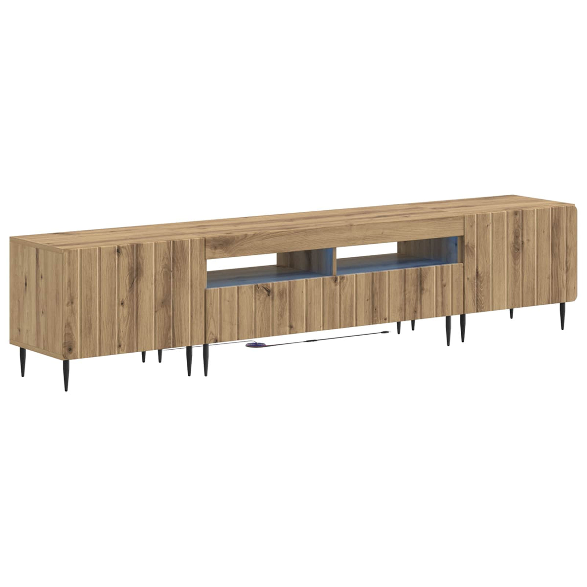5-dijelni LED TV ormarić Hrast artisan Konstruirano drvo