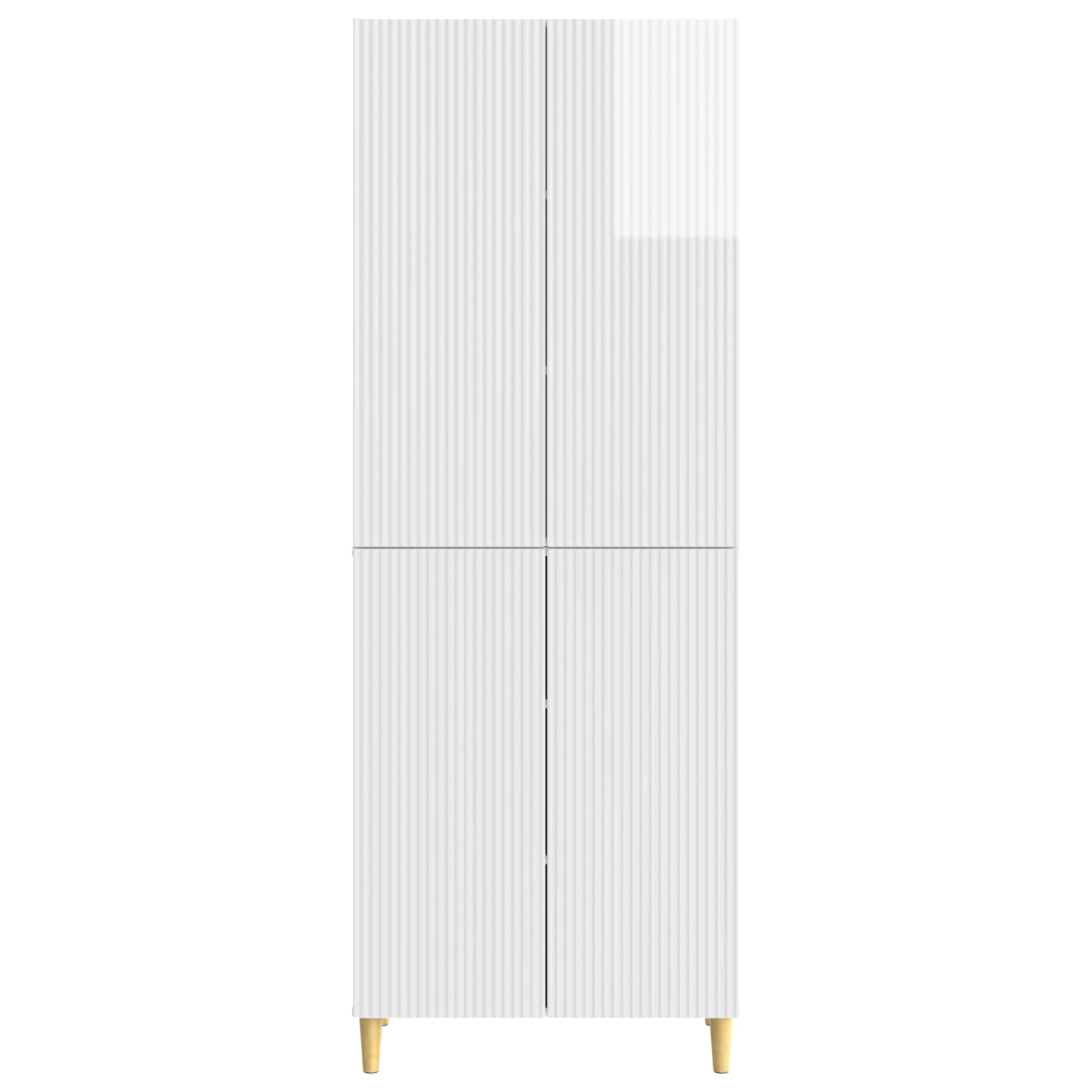 Set ormara 2 pcs Bijela visokog sjaja 66 x 34,5 x 90 cm