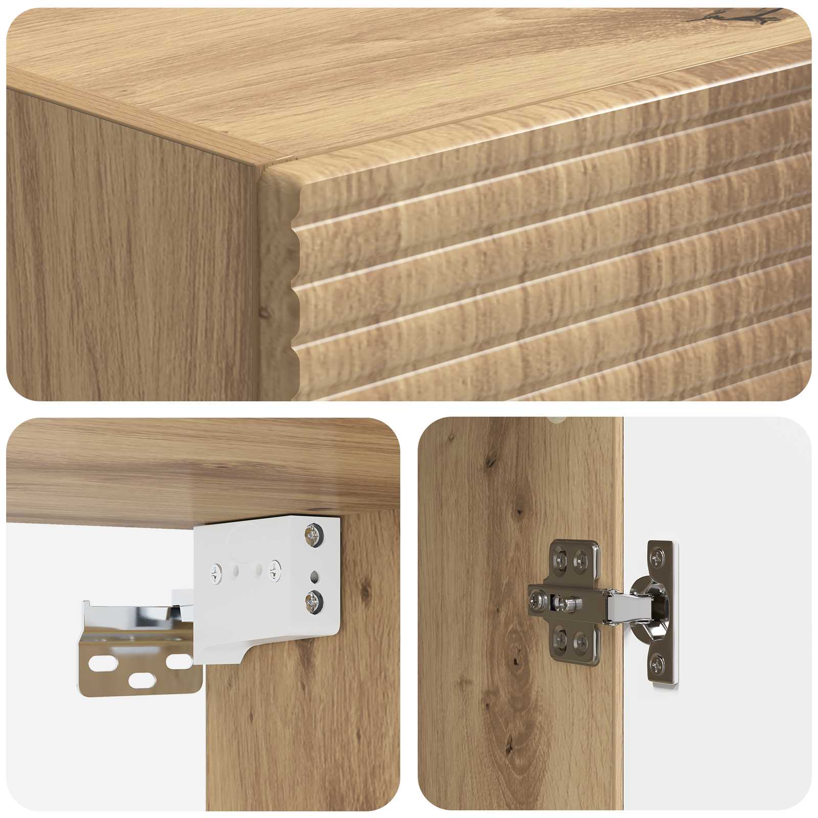 Set ormara 2 pcs Hrast artisan 33 x 34,5 x 90 cm