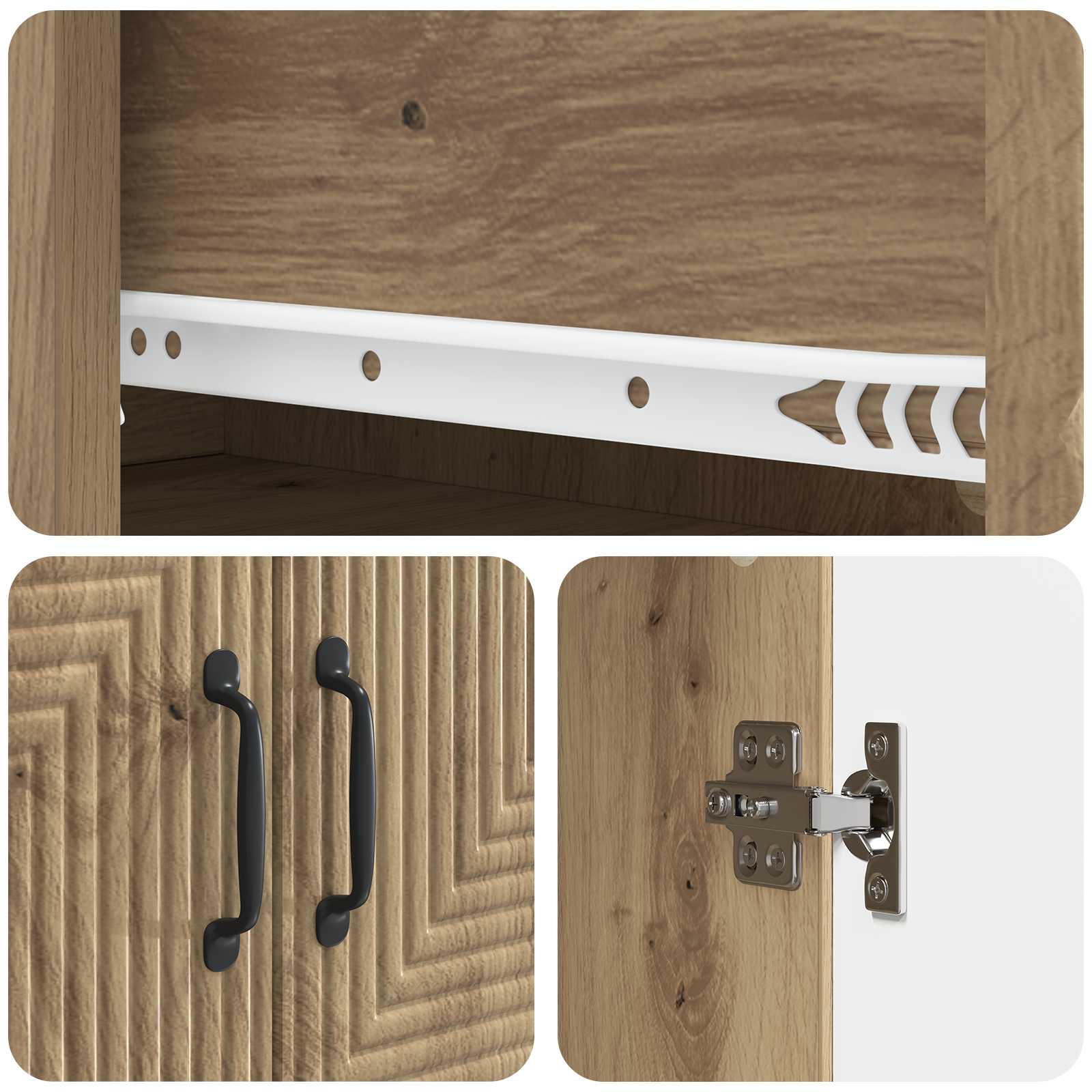 Set ormara 2 pcs Hrast artisan 66 x 34,5 x 89,5 cm