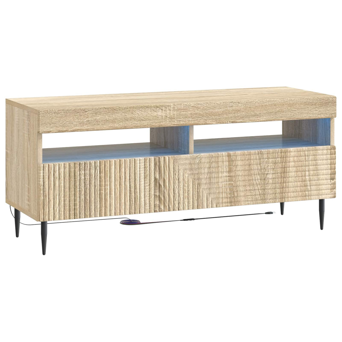 3-dijelni LED TV kabinet Hrast sonoma Konstruirano drvo